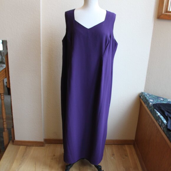 R & M Richards Women's Purple Glitter 2 Pc Set Maxi Dress & Jacket Sz 20WP - Picture 5 of 5